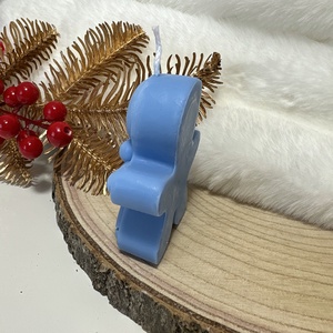 Karácsonyi Mézeskalács Gyertya - Kék - otthon & életmód - gyertya, illat, aroma - gyertya - Meska.hu