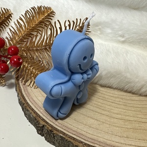 Karácsonyi Mézeskalács Gyertya - Kék - otthon & életmód - gyertya, illat, aroma - gyertya - Meska.hu