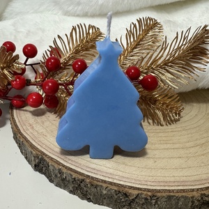 Karácsonyfa Gyertya - Kék - otthon & életmód - gyertya, illat, aroma - gyertya - Meska.hu