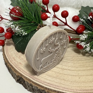 Karácsonyi Szarvasos Szójaviasz Gyertya - Barna - otthon & életmód - gyertya, illat, aroma - gyertya - Meska.hu