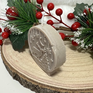 Karácsonyi Szarvasos Szójaviasz Gyertya - Barna - otthon & életmód - gyertya, illat, aroma - gyertya - Meska.hu