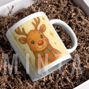 Karácsonyi bögre - Szarvasos, Otthon & Életmód, Konyhafelszerelés, tálalás, Tálalás, Bögre & Csésze, Kerámia, MESKA