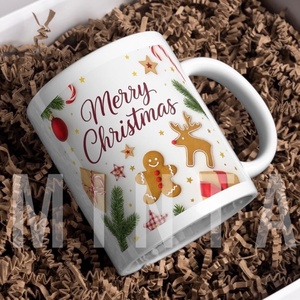 Karácsonyi bögre - Merry Christmas felirattal, Otthon & Életmód, Konyhafelszerelés, tálalás, Tálalás, Bögre & Csésze, Kerámia, MESKA