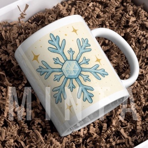 Karácsonyi bögre - Hópehely , Otthon & Életmód, Konyhafelszerelés, tálalás, Tálalás, Bögre & Csésze, Kerámia, MESKA