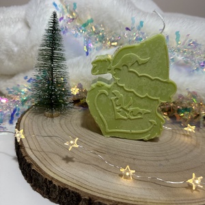 Karácsonyi Grincs Gyertya - Zöld - Meska.hu