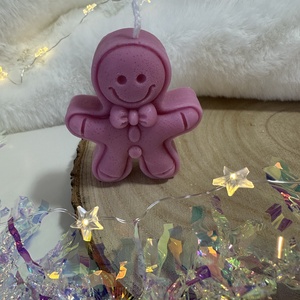 Karácsonyi Mézeskalács Gyertya - Magenta/Pink, Otthon & Életmód, Gyertya, illat, aroma, Gyertya, Gyertya-, mécseskészítés, MESKA