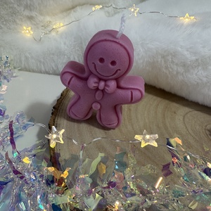 Karácsonyi Mézeskalács Gyertya - Magenta/Pink - otthon & életmód - gyertya, illat, aroma - gyertya - Meska.hu