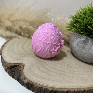 Húsvéti Nyuszis Tojás Henger Gyertya - Rózsaszín - otthon & életmód - gyertya, illat, aroma - gyertya - Meska.hu
