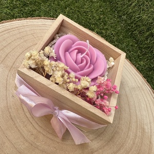 Gyertya Virág Box/Doboz - Rózsaszín - Meska.hu