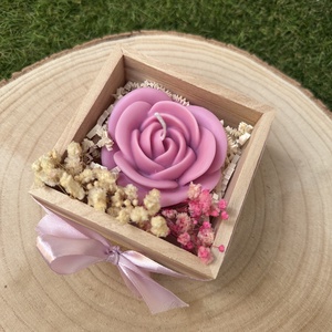 Gyertya Virág Box/Doboz - Rózsaszín - otthon & életmód - gyertya, illat, aroma - gyertya - Meska.hu