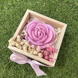 Gyertya Virág Box/Doboz - Rózsaszín - otthon & életmód - gyertya, illat, aroma - gyertya - Meska.hu