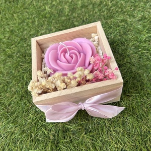 Gyertya Virág Box/Doboz - Rózsaszín - otthon & életmód - gyertya, illat, aroma - gyertya - Meska.hu