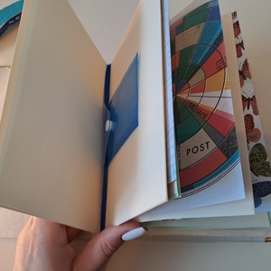 Utazási napló -  Uti napló - Travel Journal -Műbőr borítású - 4 kézzel varrt - Scrapbook desing résszel - otthon & életmód - papír, írószer - jegyzetfüzet & napló - Meska.hu
