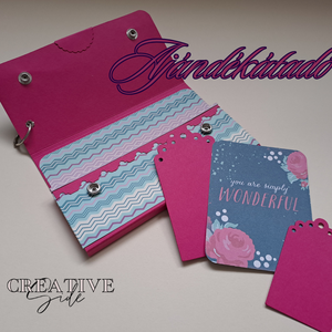 Különleges Ajándékátadó -Scrapbook és Pink papir és műbőr diszelem találkozása - esküvő - emlék & ajándék - nászajándék - esküvői pénzátadó boríték, kártya - Meska.hu