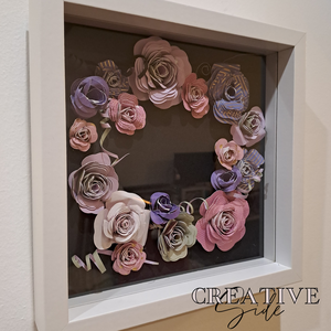 Shadow box -Virágos kert, gyönyörű harmonikus színű rózsákkal -Györgyusssz  3D Képkeretei -, Otthon & Életmód, Dekoráció, Kép & Falikép, 3d képek, Papírművészet, MESKA