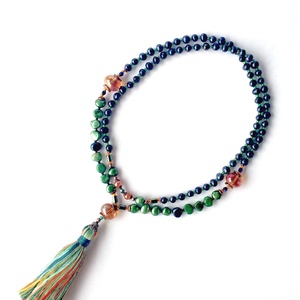 MIDORI zöld és fekete tenyésztett gyöngy Mala nyaklánc  -  - Meska.hu