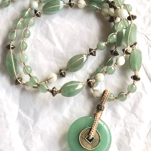 Zen női ásvány nyaklánc  - ékszer - nyaklánc - gyöngyös nyaklánc - Meska.hu