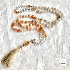 Aventurin és achát ásvány nyaklánc - Meska.hu