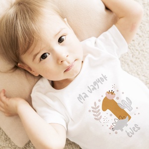 Hello World feliratos újszülött baba body, dinós baba body, kislánynak, baba köszöntő, megérkeztem baba body - ruha & divat - gyerekruha - Meska.hu