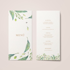 Esküvői kinyitható meghívó kártya, virágos, bohó esküvő, Oliva - esküvő - meghívó & kártya - meghívó - Meska.hu
