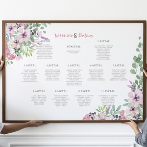 Ültető tábla esküvőre, vadvirág ültetési rend poszter, kép, Esküvő, Dekoráció, Tábla & Jelzés, Fotó, grafika, rajz, illusztráció, Papírművészet, MESKA
