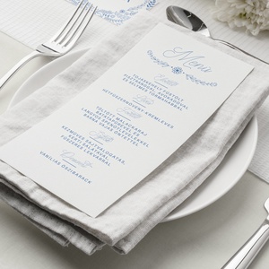 Cape Cod esküvői ültetőkártya, virágmotívumos kártya - esküvő - meghívó & kártya - ültetési rend - Meska.hu