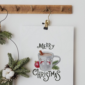 Karácsonyi képeslap, ünnepi üdvözlőlap, rénszarvas, Karácsony, Karácsonyi ajándékozás, Karácsonyi képeslap, üdvözlőlap, ajándékkísérő, Fotó, grafika, rajz, illusztráció, Papírművészet, MESKA