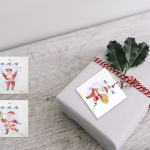 Mikulás ajándékkísérő kártya 3 db, Karácsony, Karácsonyi ajándékozás, Karácsonyi képeslap, üdvözlőlap, ajándékkísérő, Fotó, grafika, rajz, illusztráció, MESKA