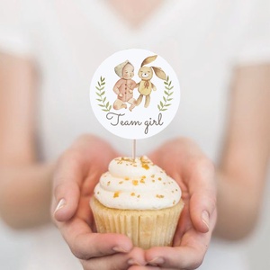 Babaváró címke, gender reveal party, baba nemét felfedő buli matrica, kislány - Meska.hu