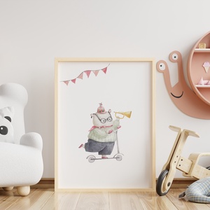 Babaszoba falikép, rollező Teddy Bear mackós poszter, egyedi névre szoló állatos kép szett, 3 db - otthon & életmód - babaszoba, gyerekszoba - babaszoba kép - Meska.hu