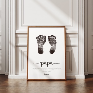Megérkeztem baba poszter, poszter nagypapáknak, egyedi láblenyomat ajándék - Meska.hu