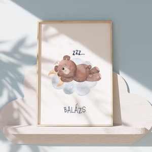 Személyre szoló gyerekszoba kép, babaszoba dekoráció, erdei állatos falikép szett 3 db - otthon & életmód - dekoráció - fali és függő dekoráció - betű & név - Meska.hu
