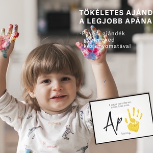Ajándék apának,  egyedi kézlenyomatos poszter - otthon & életmód - dekoráció - kép & falikép - poszter - Meska.hu