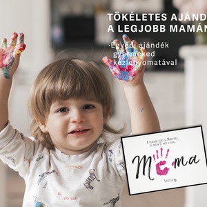 Anyák napi ajándék, egyedi kézlenyomatos poszter - otthon & életmód - dekoráció - kép & falikép - poszter - Meska.hu