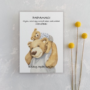 Papamaci Apák napi képeslap, vicces Apák napja ajándék nagypapának, papának, nagyszülőnek, képeslap, Otthon & Életmód, Papír, írószer, Képeslap, üdvözlőlap, Ajándékozás kellékei, Fotó, grafika, rajz, illusztráció, MESKA
