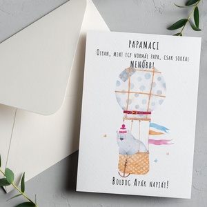 Papamaci Apák napi képeslap, vicces Apák napja ajándék nagypapának, papának, nagyszülőnek, képeslap apukáknak - otthon & életmód - papír, írószer - ajándékozás kellékei - képeslap, üdvözlőlap - Meska.hu