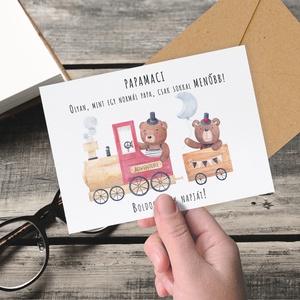 Papamaci Apák napi képeslap, vicces Apák napja ajándék nagypapának, papának, nagyszülőnek, képeslap apukáknak, Otthon & Életmód, Papír, írószer, Képeslap, üdvözlőlap, Ajándékozás kellékei, Fotó, grafika, rajz, illusztráció, MESKA