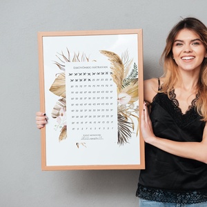 Esküvői visszaszámláló kép, falikép, dekoráció, Esküvő, Lánybúcsú, Fotó, grafika, rajz, illusztráció, Papírművészet, MESKA