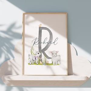 Élet a farmon, falikép dekoráció, monogramos poszter szett, 3 db - otthon & életmód - babaszoba, gyerekszoba - babaszoba kép - Meska.hu