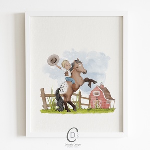 Élet a farmon, falikép dekoráció, monogramos poszter szett, 3 db - otthon & életmód - babaszoba, gyerekszoba - babaszoba kép - Meska.hu