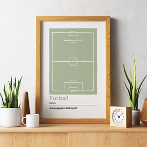 Futball poszter, futballpálya falikép, focis ajándék, Otthon & Életmód, Dekoráció, Kép & Falikép, Poszter, Fotó, grafika, rajz, illusztráció, MESKA
