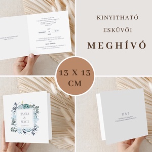 Halloween esküvői meghívó, kinyitható képeslap, őszi, loft esküvő - esküvő - meghívó & kártya - meghívó - Meska.hu