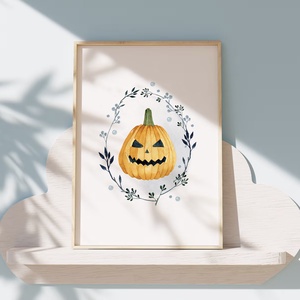 Halloween falikép, tök poszter, őszi kép - otthon & életmód - dekoráció - halloween - halloweeni dekoráció - Meska.hu