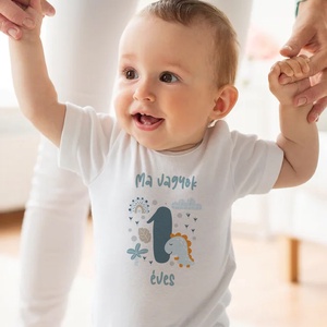Születésnapi baba body, Dinós baba body, kisfiúnak, baba köszöntő, születésnapi baba body - ruha & divat - babaruha & gyerekruha - body - Meska.hu