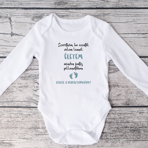 Keresztszülő felkérő baba body - ruha & divat - babaruha & gyerekruha - body - Meska.hu
