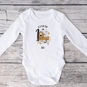 Születésnapra oroszlános ajándék, szafari állatos baba body - ruha & divat - babaruha & gyerekruha - body - Meska.hu