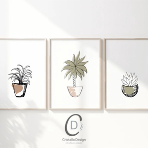 Plant minimál poszter sorozat, dekoráció, falikép szett 3 db, Otthon & Életmód, Dekoráció, Kép & Falikép, Poszter, Fotó, grafika, rajz, illusztráció, Papírművészet, MESKA