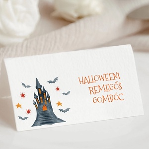 Halloween menükártya, ételcímke, svédasztal ételkártya, denevér - otthon & életmód - dekoráció - halloween - halloweeni dekoráció - Meska.hu