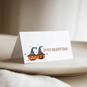 Halloween menükártya, ételcímke, svédasztal ételkártya, töklámpás - otthon & életmód - dekoráció - halloween - halloweeni dekoráció - Meska.hu