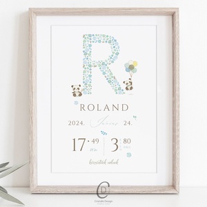 Megérkeztem baba poszter, megszülettem poszter, koala macis, Otthon & Életmód, Dekoráció, Kép & Falikép, Poszter, Fotó, grafika, rajz, illusztráció, Papírművészet, MESKA